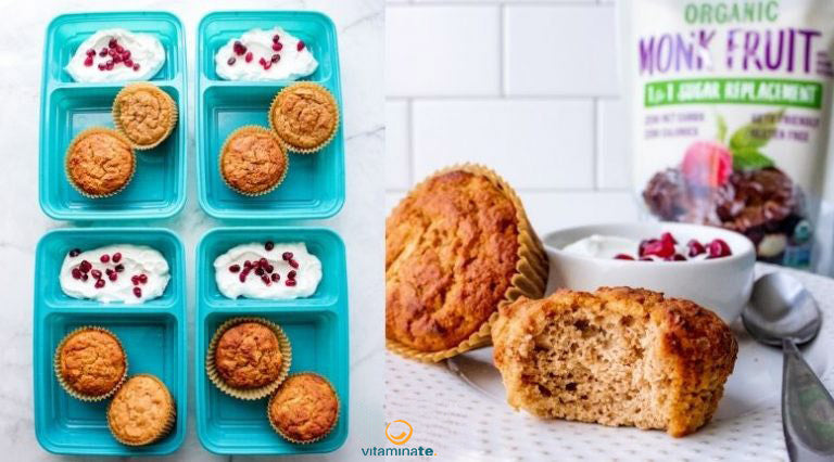 Muffins de manzana y canela bajos en carbohidratos