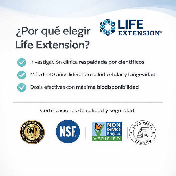Ayuda antioxidante + Glutation, Cisteina y Vitamina C (100 caps), Life Extension