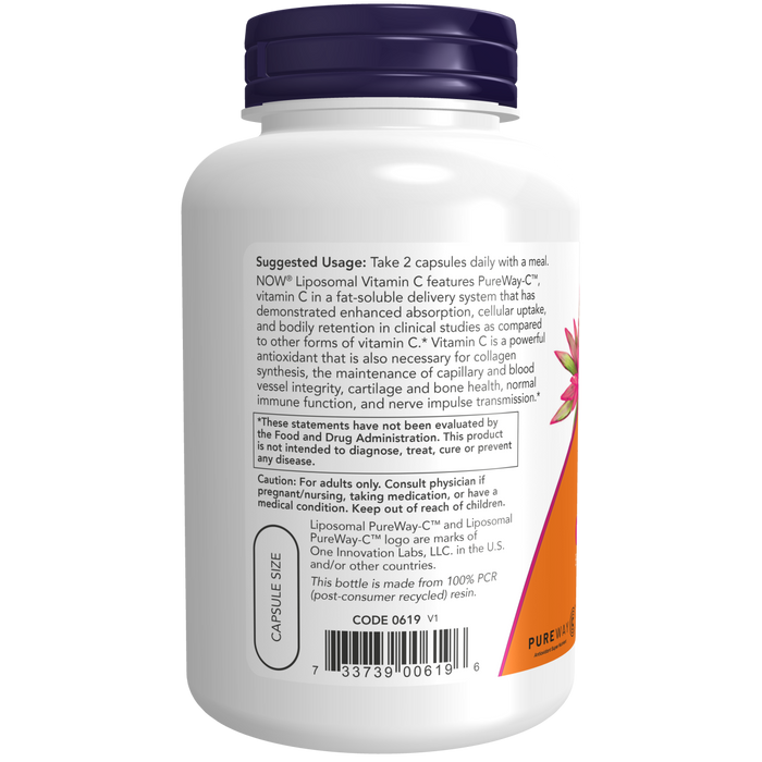 Vitamina C Liposomal (120 veg caps), Now
