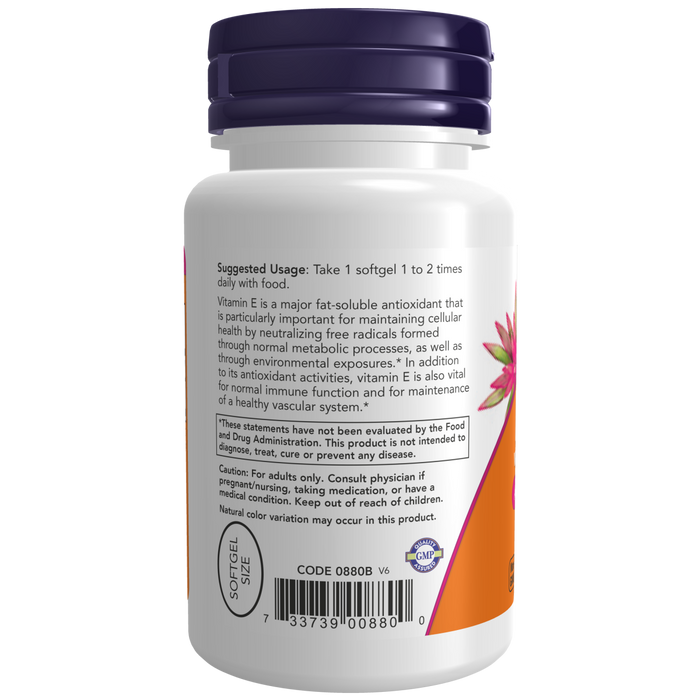 Vitamina E-200 134mg Con Tocoferoles (100 Softgels)