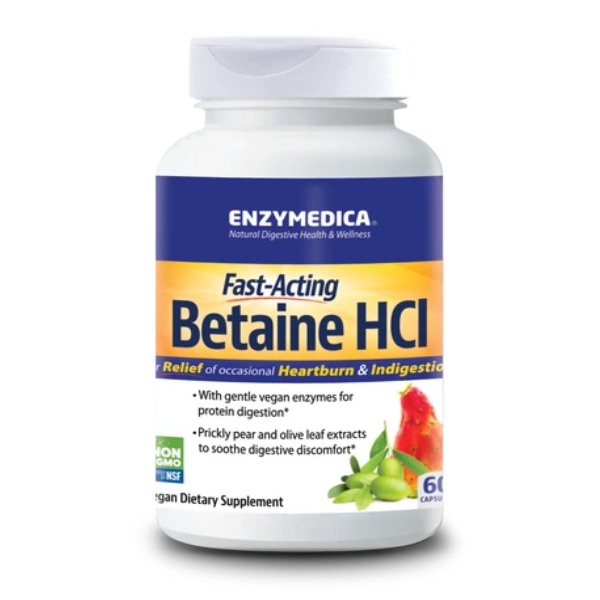 Betaina HCl 1300 mg (60 caps), Enzymedica