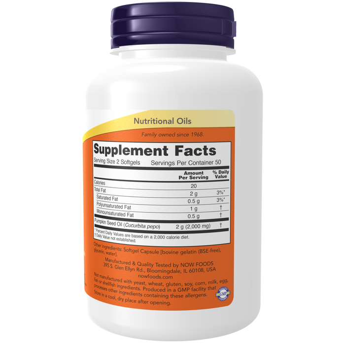 Aceite de Semilla de Calabaza 1000 mg (100 veg caps)