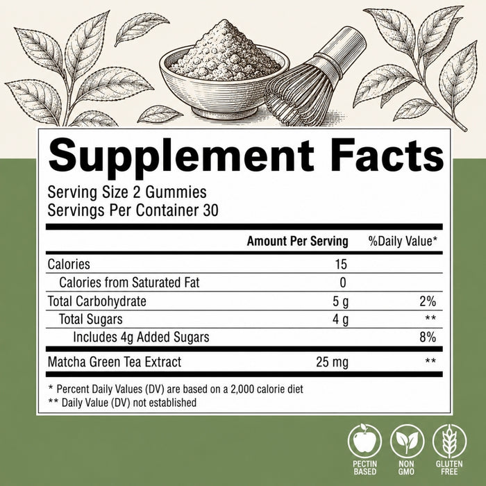 Matcha Antioxidantes Sabor Matcha Country Farms® (60 gomitas), Windmill