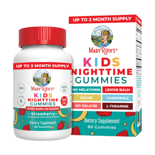 Ayuda para Dormir para Niños sin Melatonina (60 gomitas), Mary Ruth´s