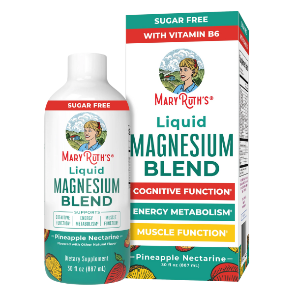 Magnesio Sabor Piña-Necterina (30 oz 887 ml), MaryRuth's