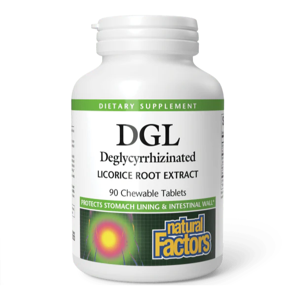 DGL, Apoyo Digestivo (90 tabs masticables), Natural Factors