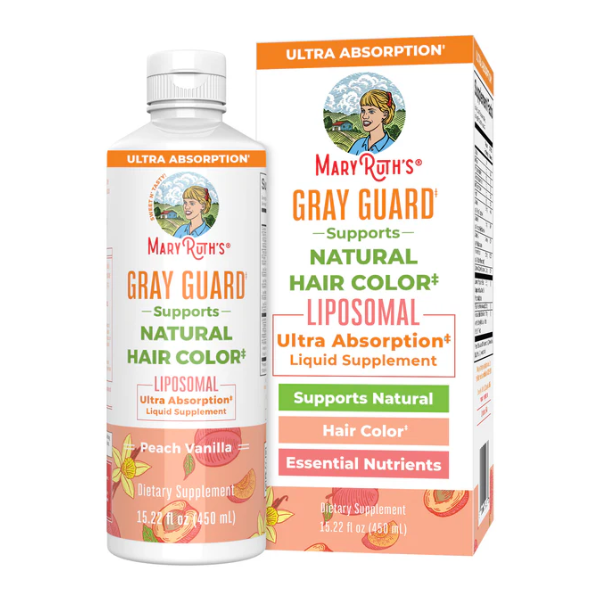 Gray Guard Liposomal Sabor Vainilla Durazno (15.22 fl oz 450 ml), Mary Ruth's
