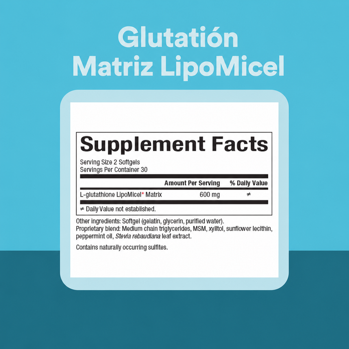Matriz de Lipomicel de Glutation 300 mg (60 softgels), Natural Factors