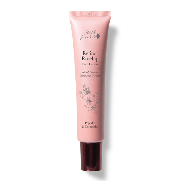 Crema Facial de Retinol y Rosa Mosqueta (1.4 oz 40 ml), 100% Pure