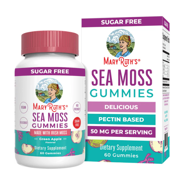 Musgo Marino Sabor Manzana Verde (60 gomitas), Mary Ruth's