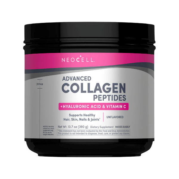 Peptidos de Colageno Reforzado con Ácido Hialuronico y Vitamina C sin Sabor (390 g), NEOCELL