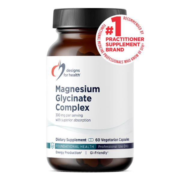 Complejo de Glicinato de Magnesio (60 veg caps), Designs for Health