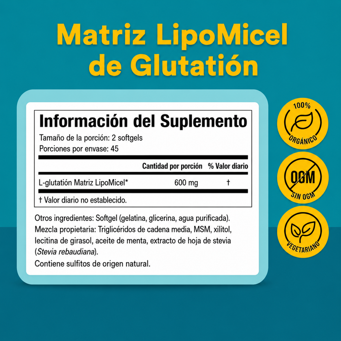 Matriz de Lipomicel de Glutation 300 mg (90 softgels), Natural Factors