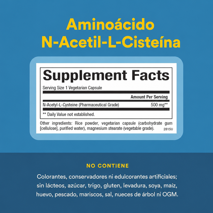 NAC N-Acetil-L-Cisteina 500 mg (90 vcap), Natural Factors