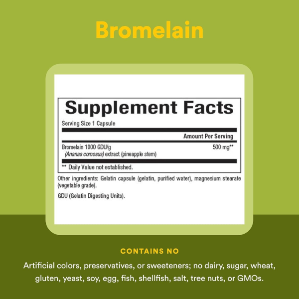 Bromelina 500 mg (90 caps), Natural Factors