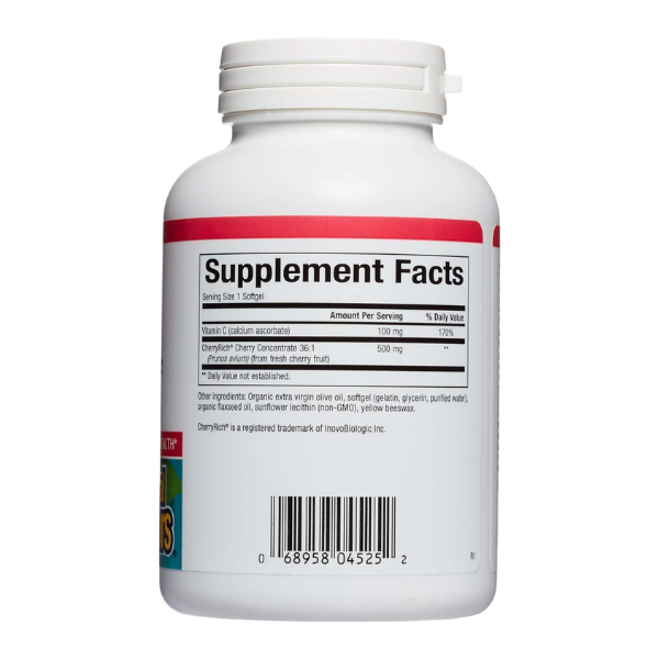 Concentrado de Cereza Super Fuerte 500 mg CherryRich® (90 softgels), Natural Factors