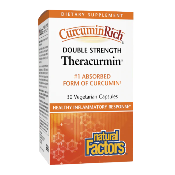 Cúrcuma Theracurmin® Doble Fuerza 60 mg Salud Inflamatoria (30 veg caps), Natural Factors