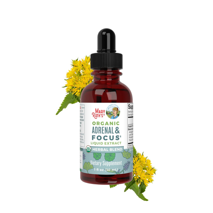 Energia Adrenal y Concentracion para Adultos, Liquido 30 ml (1 fl oz) Organicas, Mary Ruth's