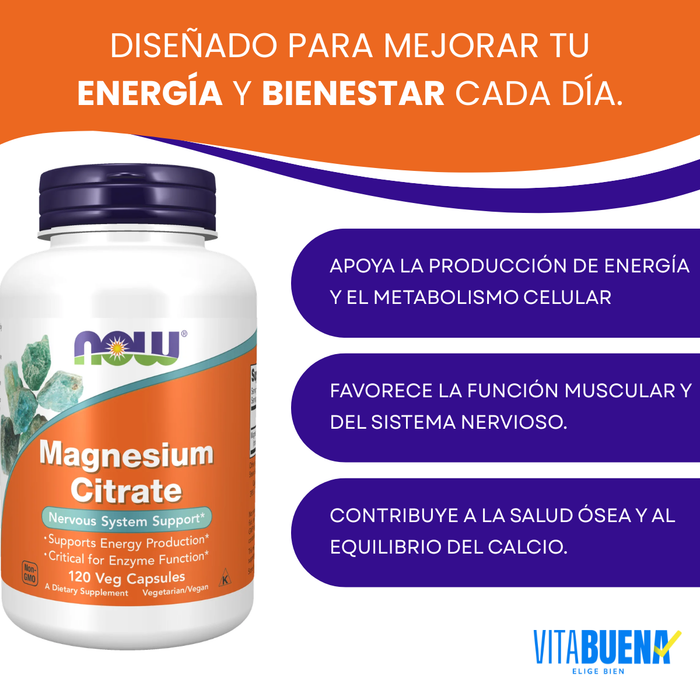 Citrato De Magnesio 400 mg (120 veg caps)