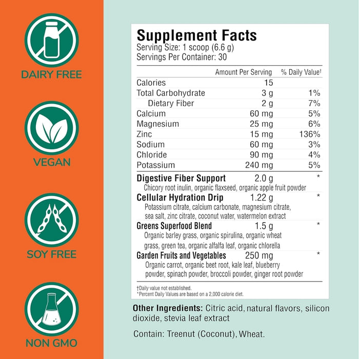 Electrolitos + Super Greens Sabor Mango Country Farms® (198 g), Windmill