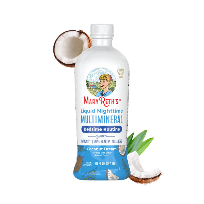 Multimineral Nocturno Sabor Coco, Liquido 887 ml (30 fl oz), Mary Ruth's