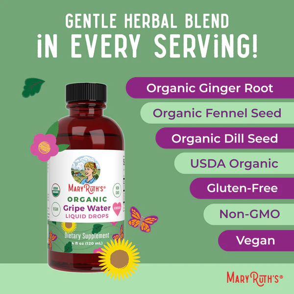 Gripe Water Organica, Liquida (4 fl oz 120 ml), Mary Ruth's