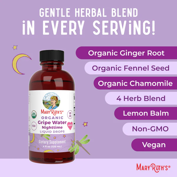 Gripe Water Nocturna Organica, Liquida (4 fl oz 120 ml), Mary Ruth's