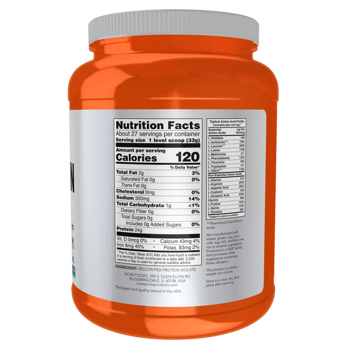 Proteina de Chicharo Sin Sabor, Polvo (2 lbs 907 g)