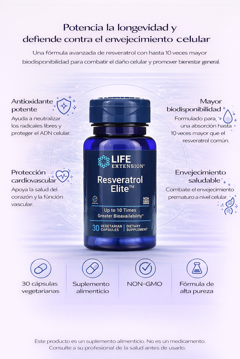 Resveratrol Elite™ (30 veg caps), Life Extension