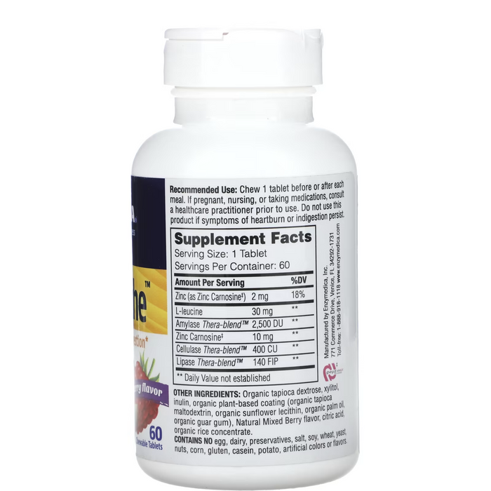 Alivio para el Acidez Acid Soothe™ (60 tabs masticables), Enzymedica