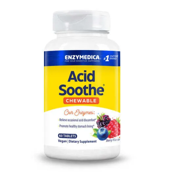 Alivio para el Acidez Acid Soothe™ (60 tabs masticables), Enzymedica