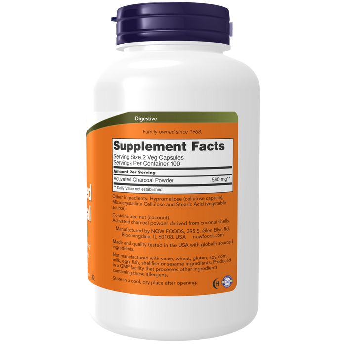 Carbon Activado 560 mg (200 veg caps)