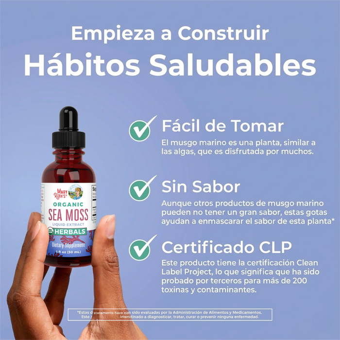 Musgo Marino Orgánico, Liquido 30 ml (1 fl oz), MaryRuth's