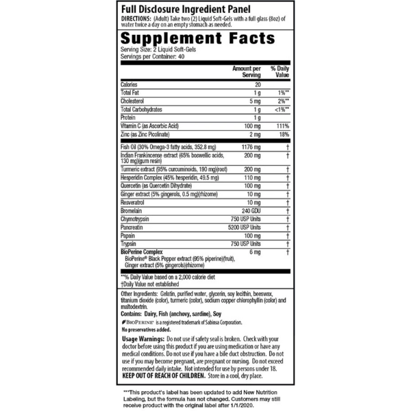 Antiinflamatorio, Inflamma-Less (80 softgels), Irwin Naturals