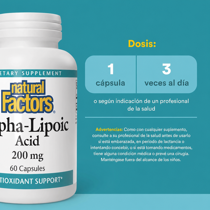 Alpha-Lipoic Acid 200 mg (60 caps), Natural Factors