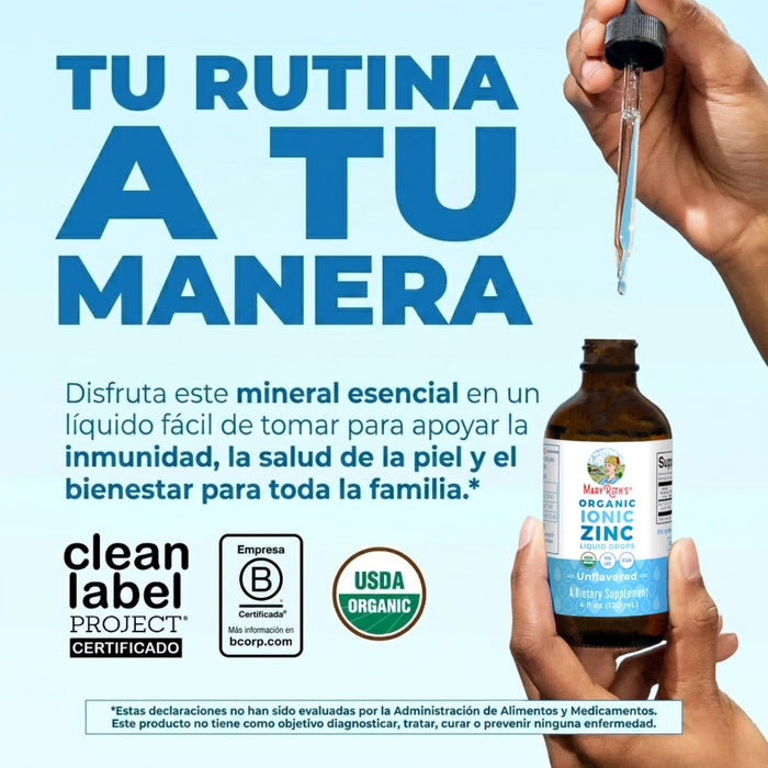 Zinc Ionico, Liquido 120 ml (4 fl oz), Mary Ruth's