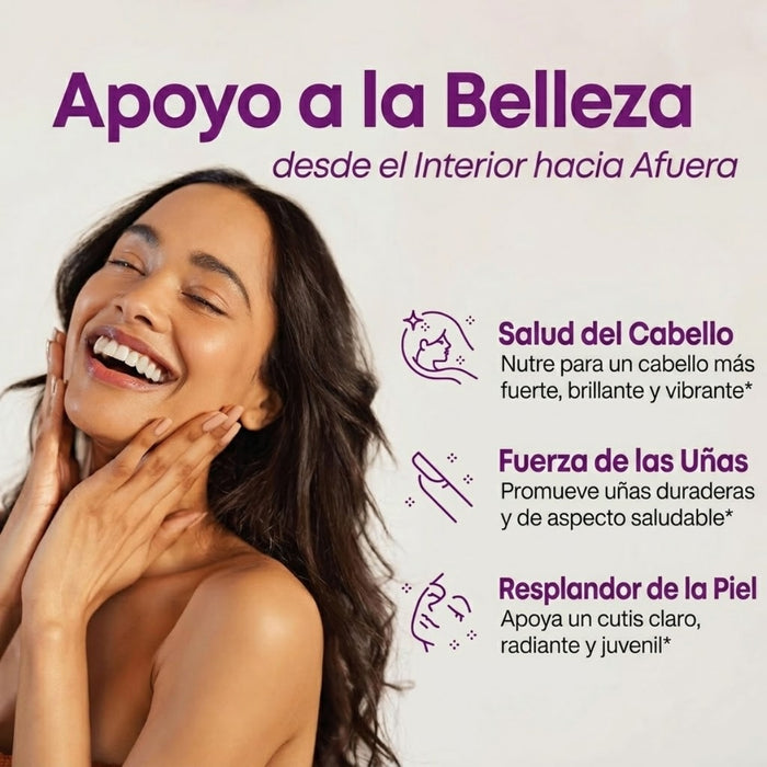 Biotina 5000 mcg para Cabello, Piel y Uñas Rejuvicare® (60 caplets), Windmill