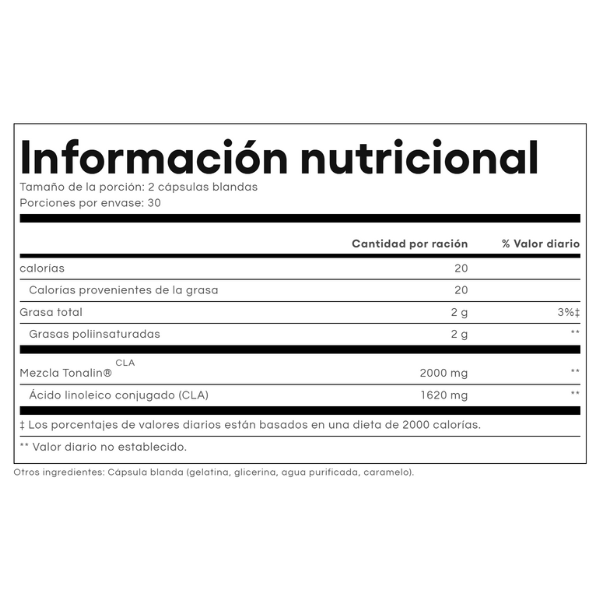 CLA Ácido Linoleico Tonalin® (60 softgels), Natural Factors