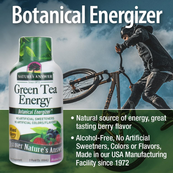 Shot Energético de Te Verde (2 oz 60 ml), Nature's Answer