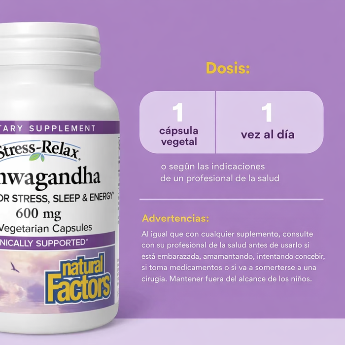 KSM-66 Ashwagandha 600 mg Stress-Relax® (30 vcap), Natural Factors