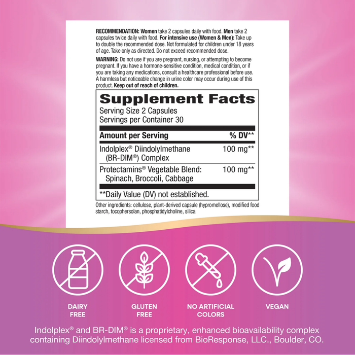 Metabolismo de Estrógenos Dim-Plus™ (60 veg caps), Nature's Way