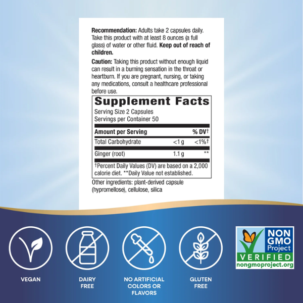 Raiz de Jengibre (100 veg caps), Nature's Way