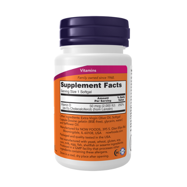 Now - Vitamina D3 2000 IU (30 softgels)