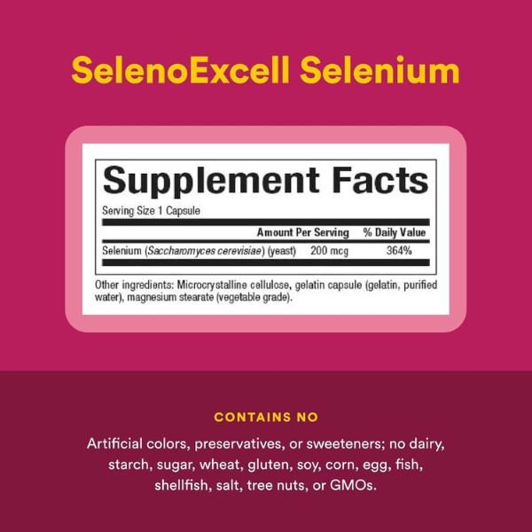 Selenio 200 mcg SelenoExcell® (90 caps), Natural Factors