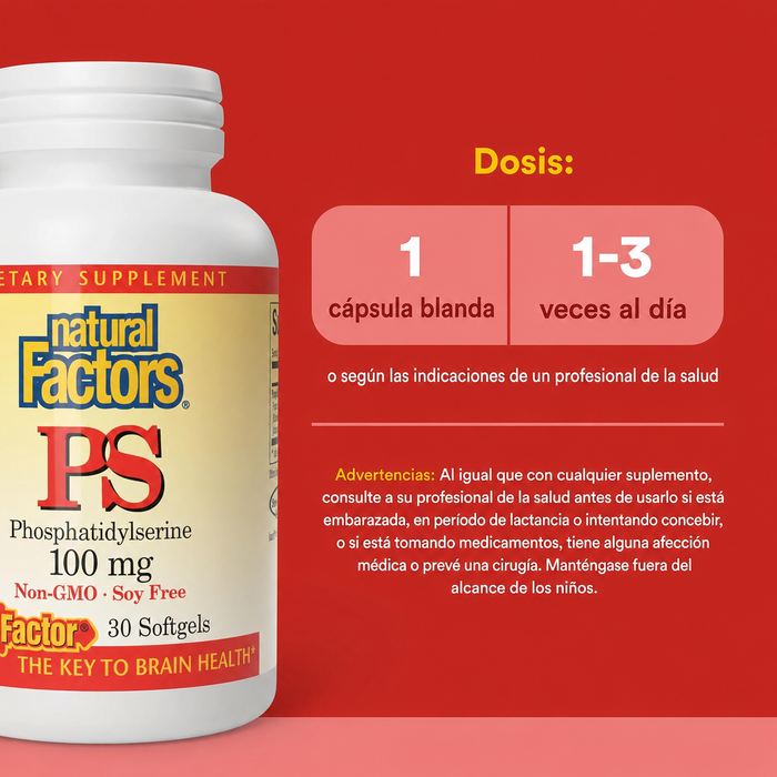 Fosfatidilserina 100 mg (30 softgels), Natural Factors