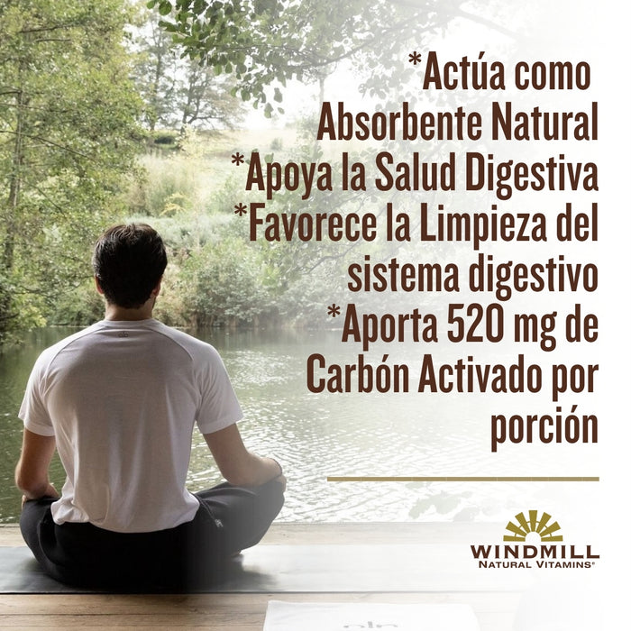 Carbón Activado 520 mg (100 caps), Windmill