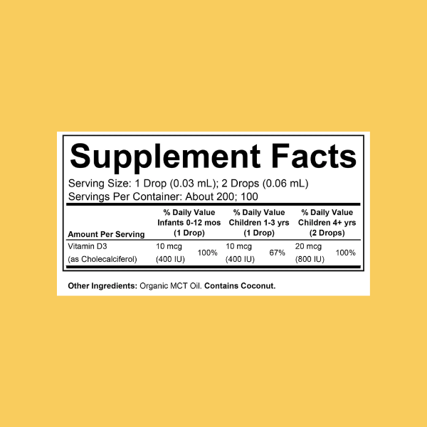 Vitamina D3 Orgánica para Bebés e Infantes, Líquida (0.21 fl oz 6.25 ml) Child Life