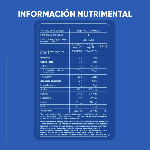 Electrolitos Essential To Go Sabor Limón y Miel (150 g), ION X