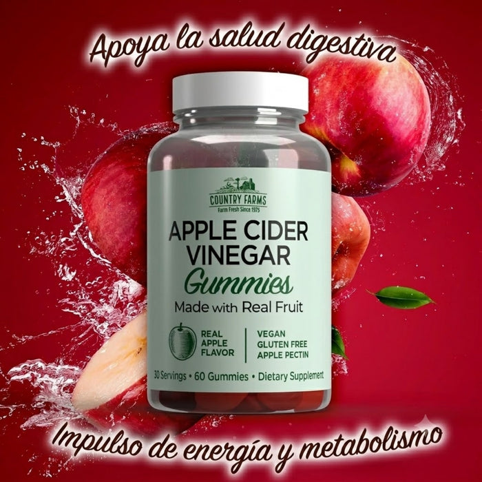 Vinagre de Manzana Sabor Manzana Country Farms® (60 gomitas), Windmill
