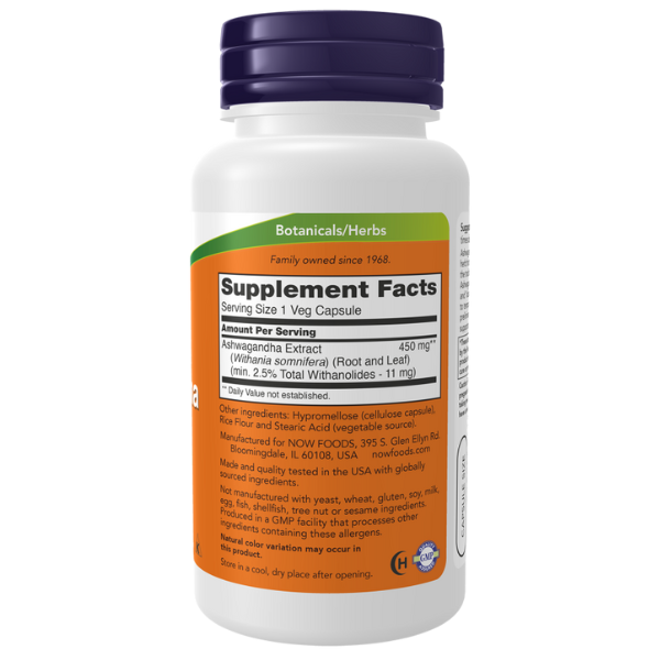 Extracto De Ashwaganda 450 mg (90 veg caps)